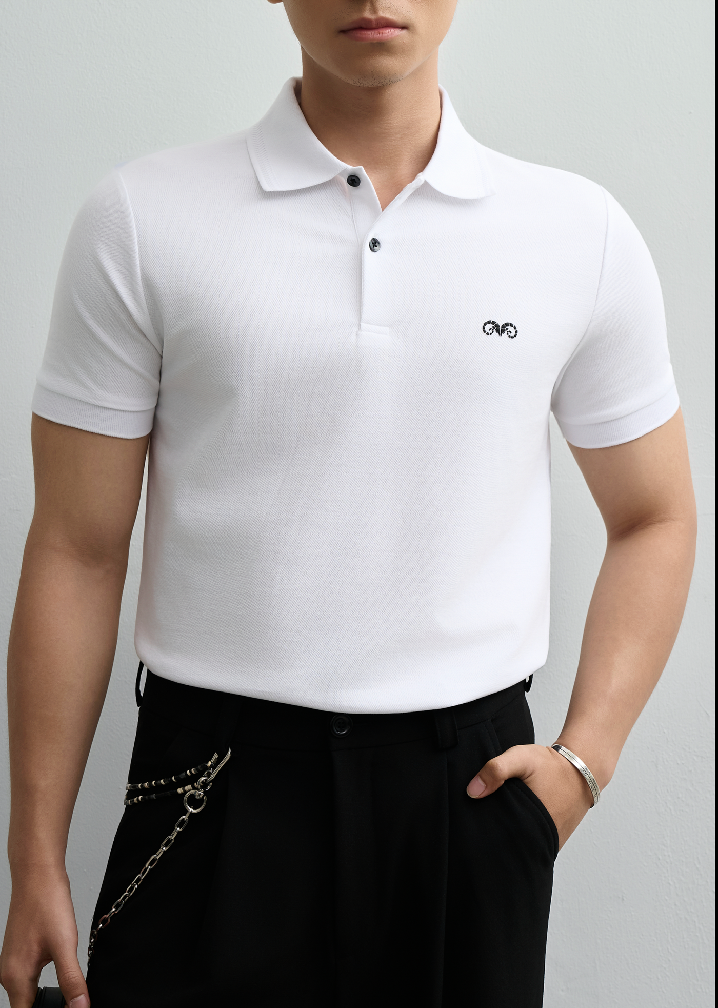 AG9002 FACTORY SLIMFIT POLO - WHITE