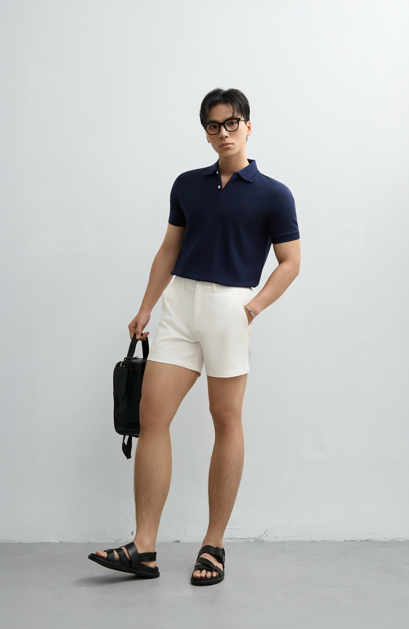 AG9002 FACTORY SLIMFIT POLO - DARK BLUE