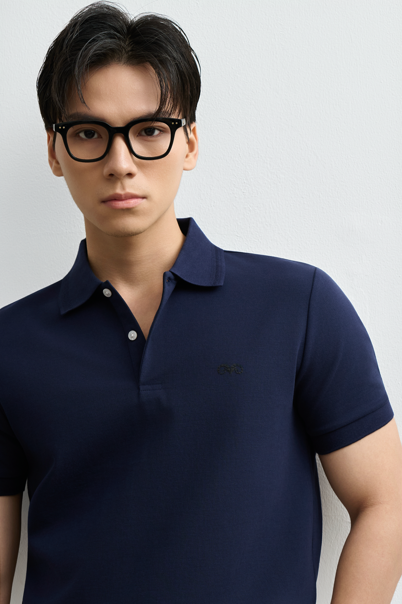 AG9002 FACTORY SLIMFIT POLO - DARK BLUE