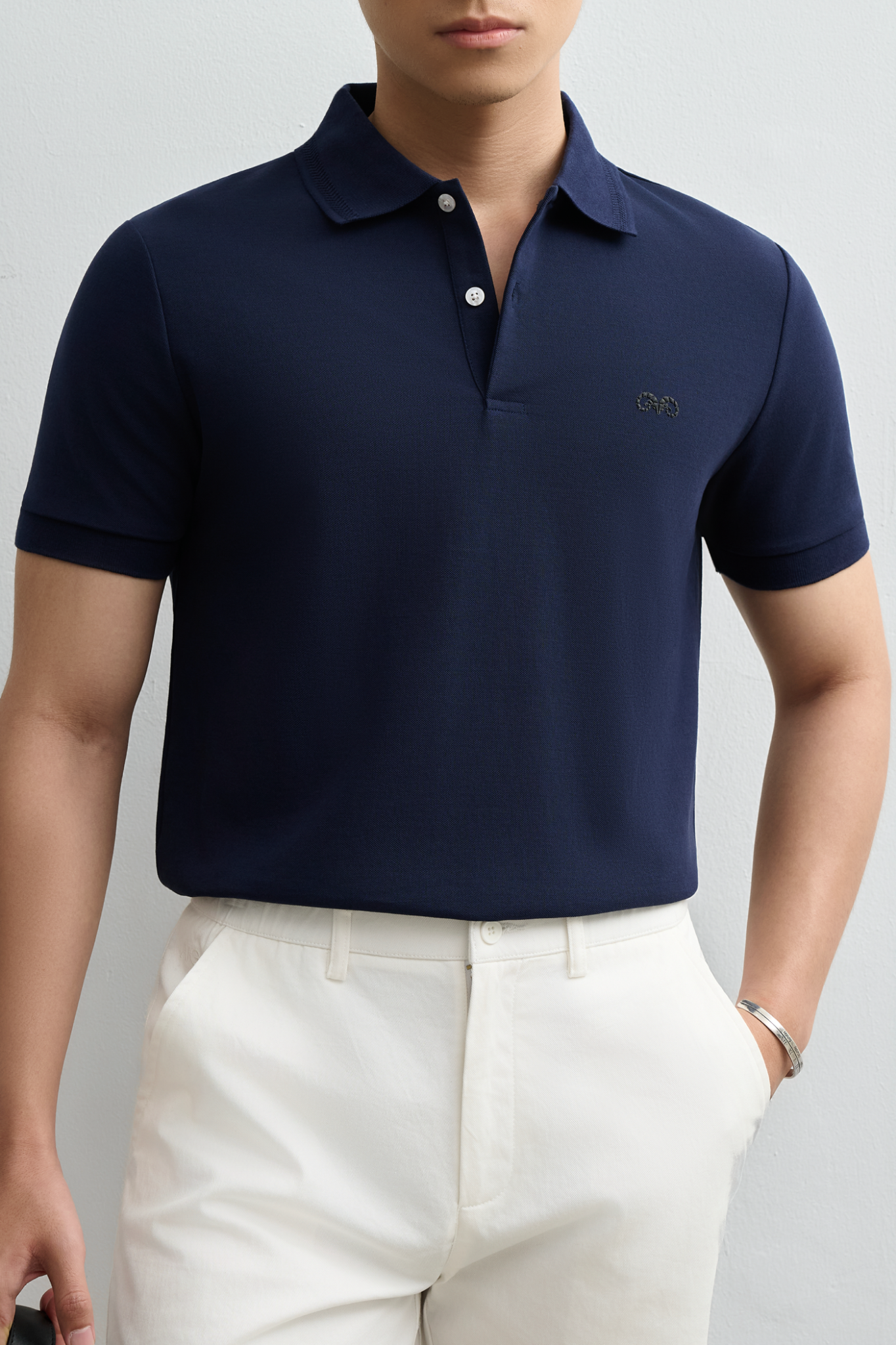 AG9002 FACTORY SLIMFIT POLO - DARK BLUE