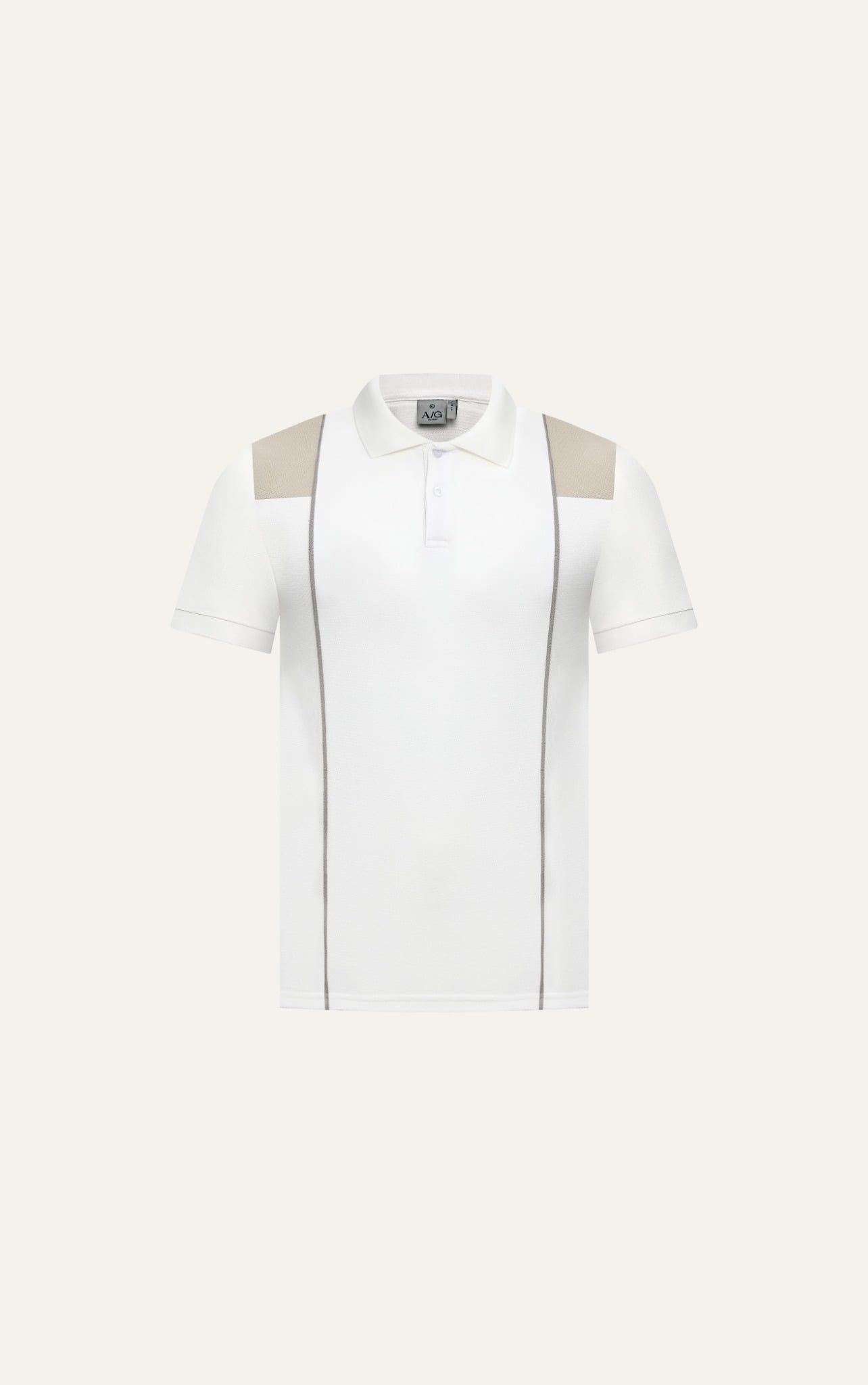  T8072 FACTORY SLIMFIT POLO WITH MIX COLOR - BEIGE 