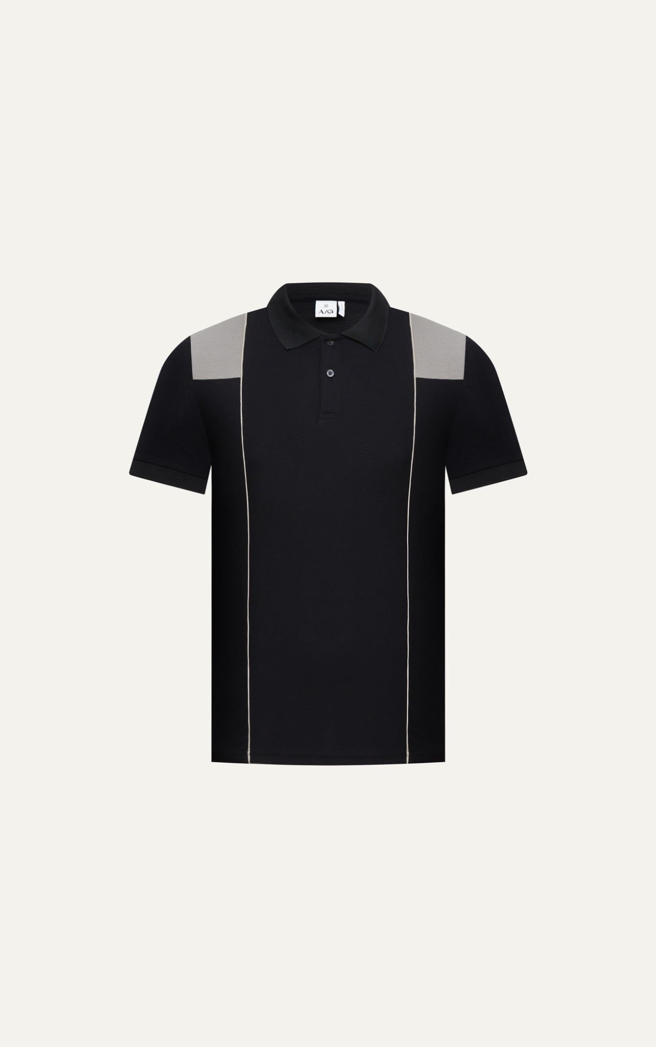 T8072 FACTORY SLIMFIT POLO WITH MIX COLOR - BLACK 