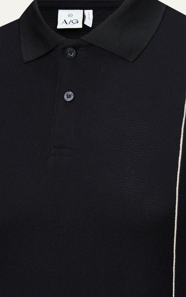  T8072 FACTORY SLIMFIT POLO WITH MIX COLOR - BLACK 