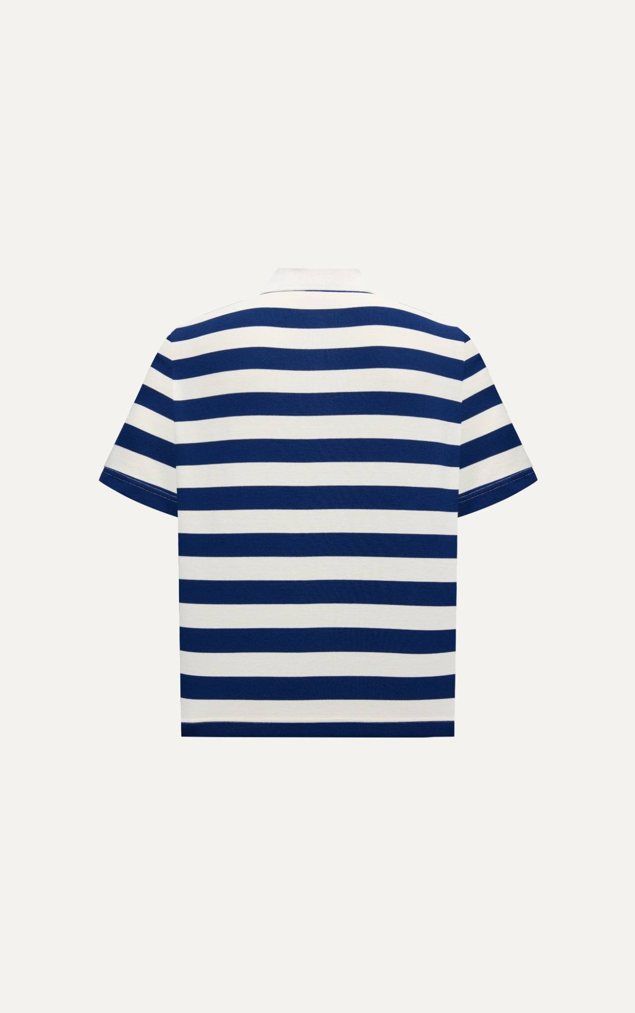 S3 STUDIO LOOSE FIT STRIPE CLASSIC POLO  - OFF WHITE