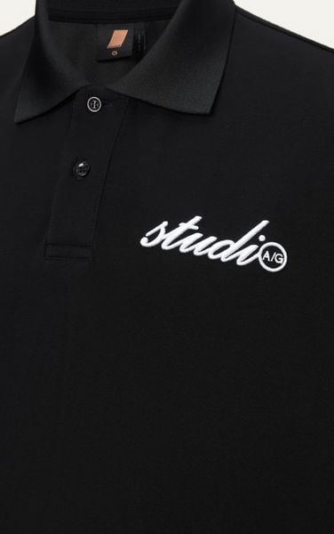  TT05 STUDIO LOOSE FIT POLO A/G LOGO - BLACK 
