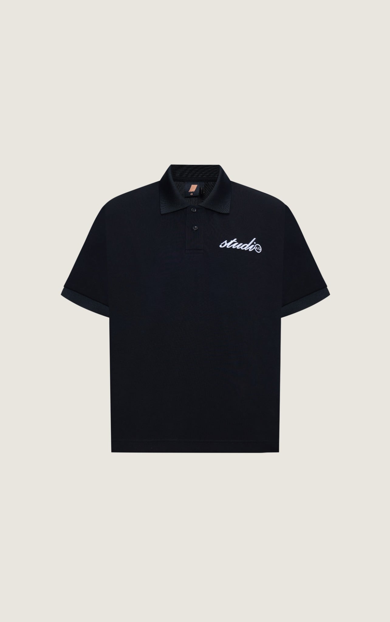 TT05 STUDIO LOOSE FIT POLO A/G LOGO - BLACK