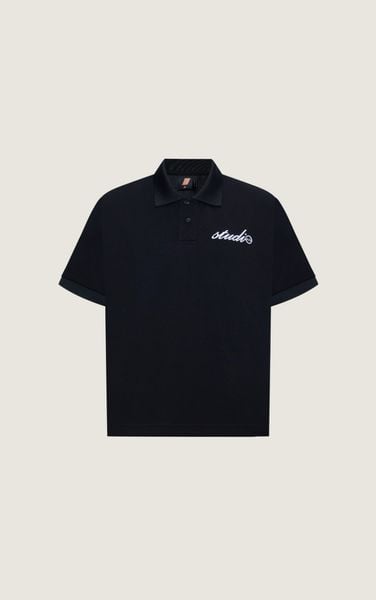  TT05 STUDIO LOOSE FIT POLO A/G LOGO - BLACK