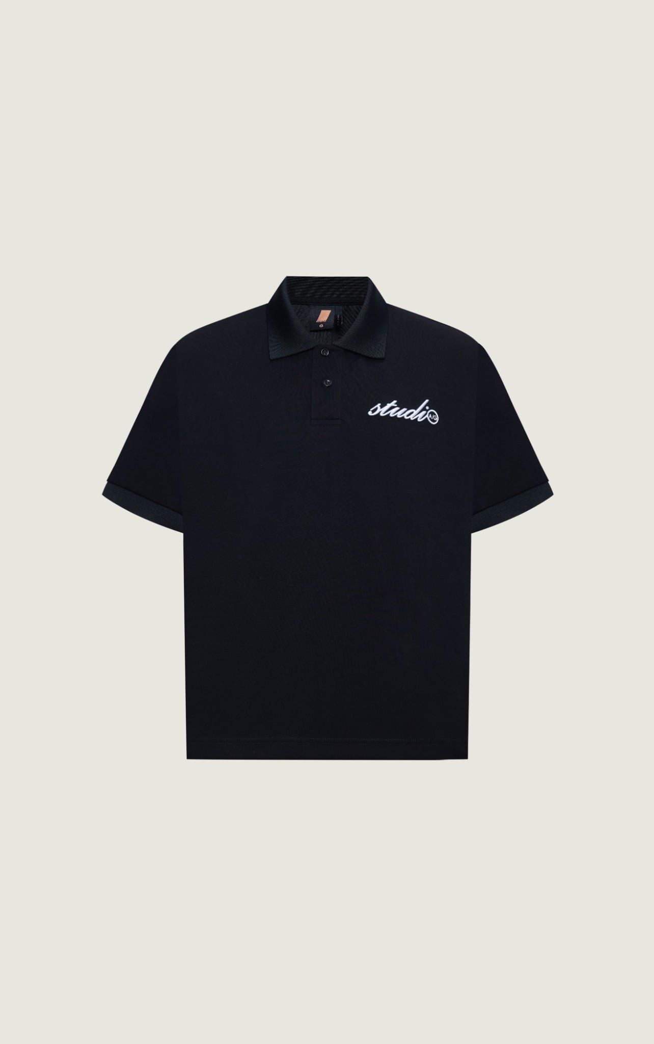  TT05 STUDIO LOOSE FIT POLO A/G LOGO - BLACK 