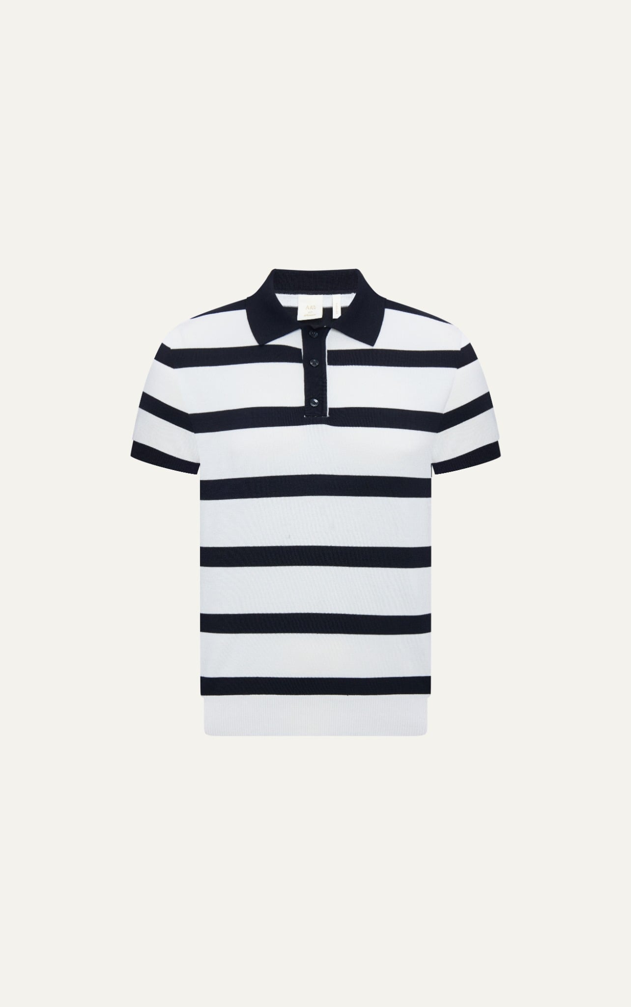 AG769 PREMIUM STRIPED KNIT POLO SHIRT - BLACK