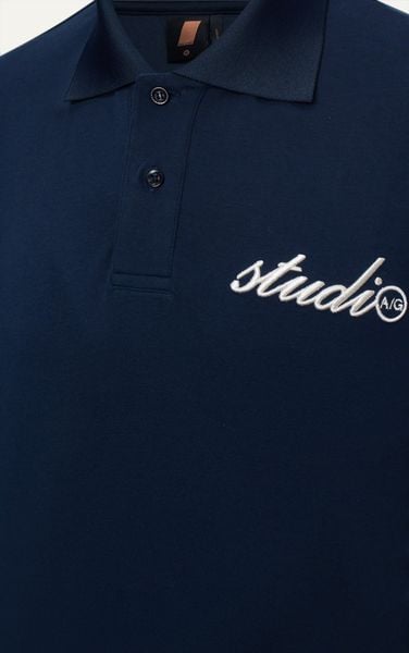  TT05 STUDIO LOOSE FIT POLO A/G LOGO - DARK BLUE 