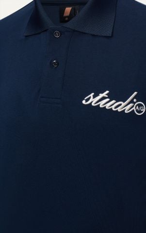 TT05 STUDIO LOOSE FIT POLO A/G LOGO - DARK BLUE