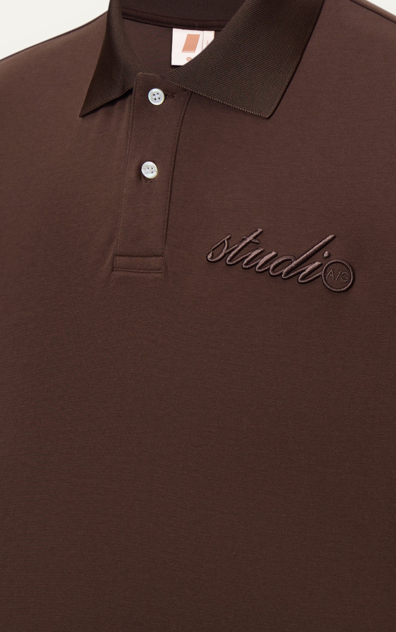 TT05 STUDIO LOOSE FIT POLO A/G LOGO - BROWN