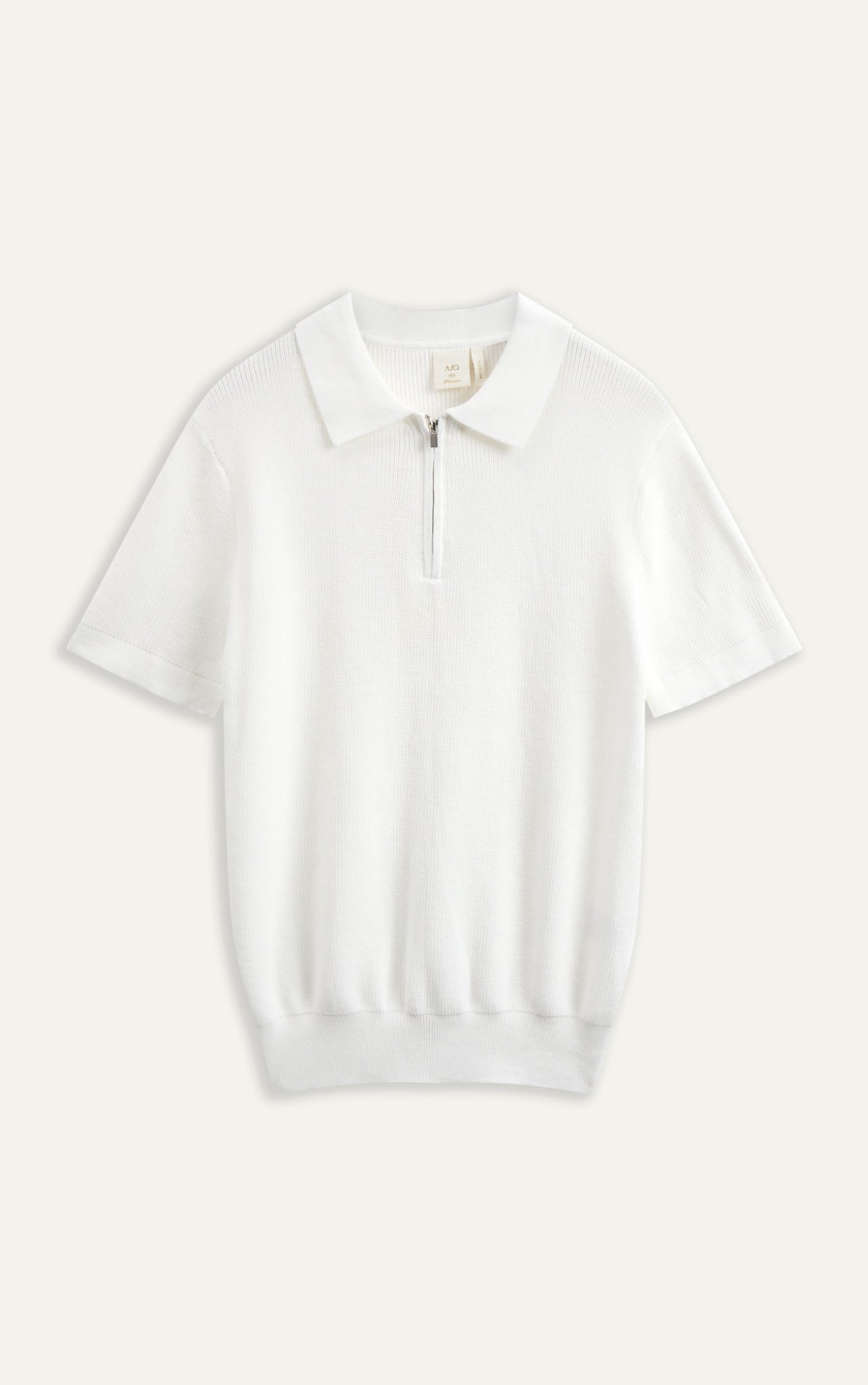 AG767 PREMIUM REGULAR FIT KNIT POLO - WHITE