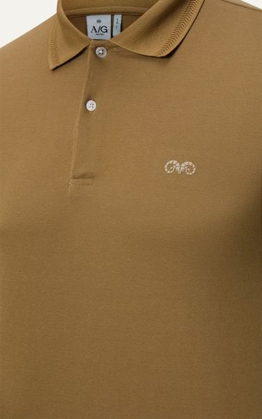  AG9002 FACTORY SLIMFIT POLO - BROWN 