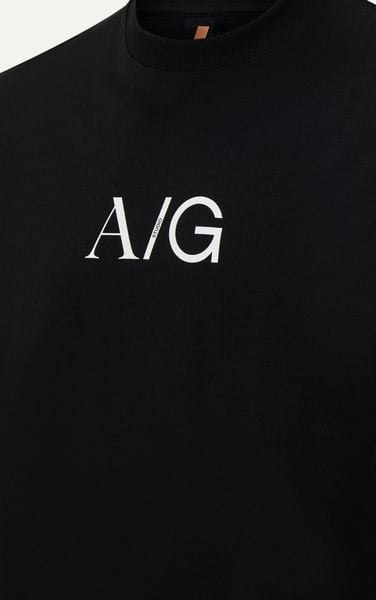  T738 FACTORY LOOSE FIT BIG LOGO T-SHIRT - BLACK 