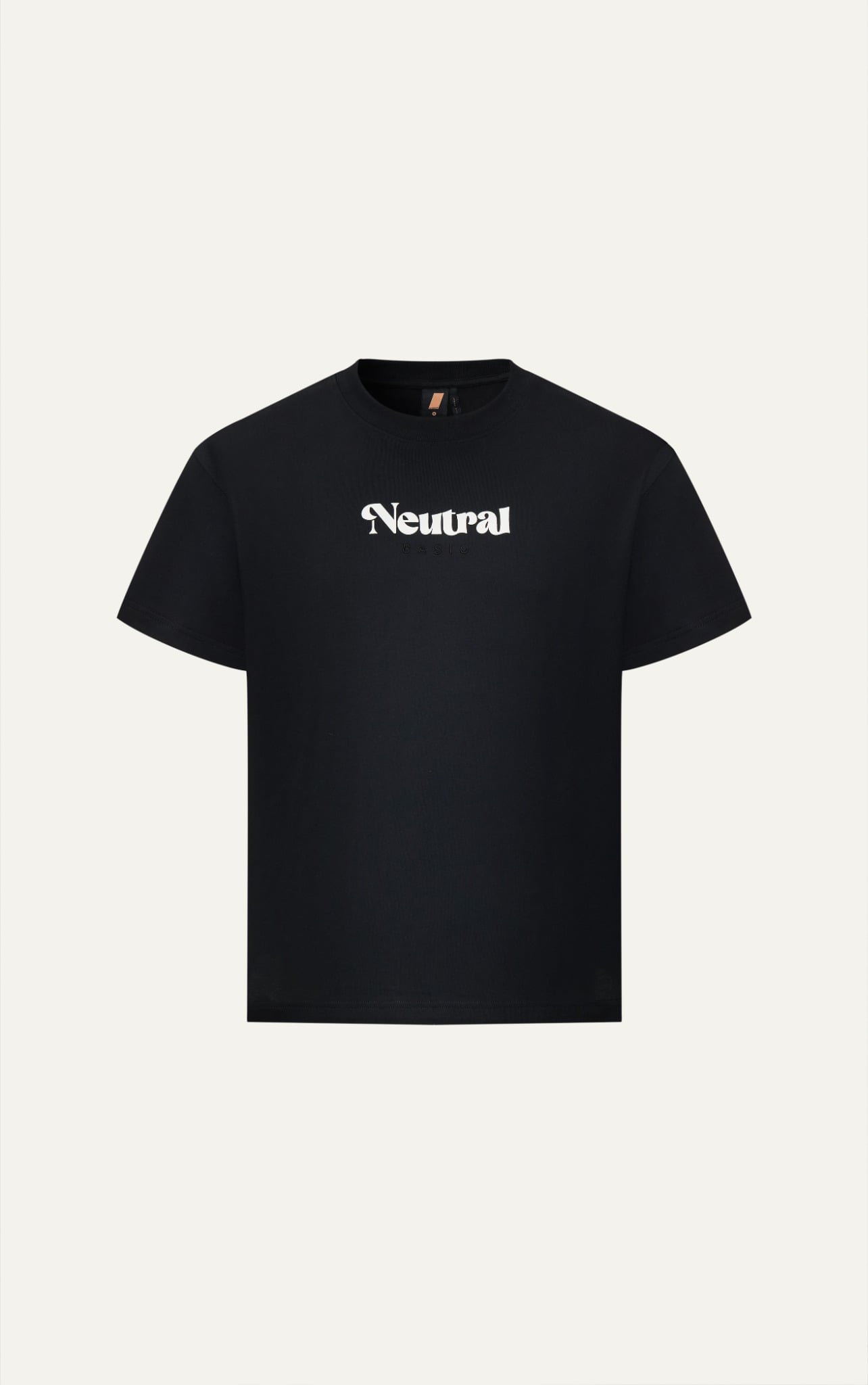 AG17 STUDIO LOOSE FIT "NEUTRAL" PRINTED T-SHIRT - BLACK