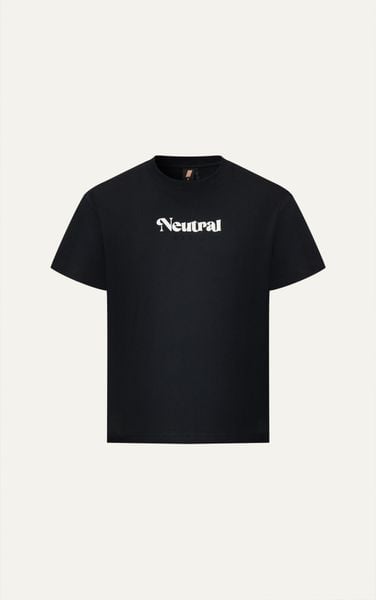  AG17 STUDIO LOOSE FIT "NEUTRAL" PRINTED T-SHIRT - BLACK