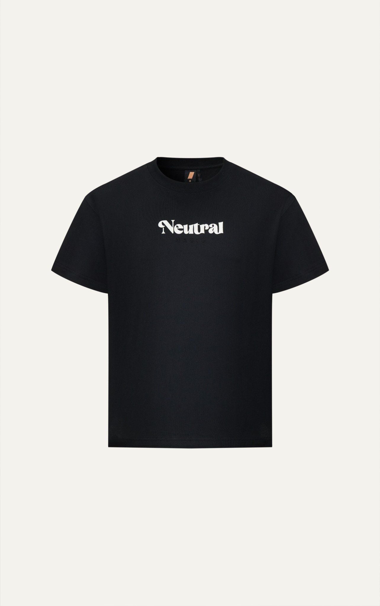  AG17 STUDIO LOOSE FIT "NEUTRAL" PRINTED T-SHIRT - BLACK 
