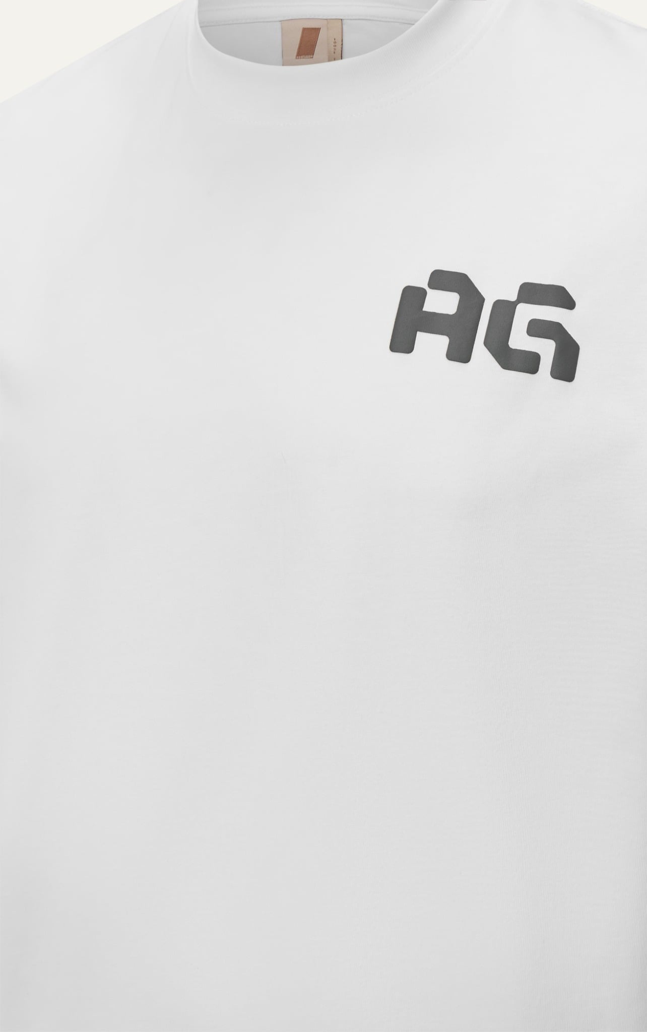 AG15 STUDIO LOOSE FIT PUFF PRINT LOGO T-SHIRT -  WHITE