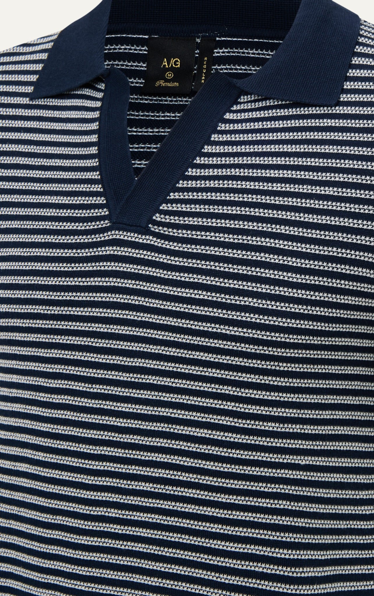 N763 PREMIUM BUTTONLESS KNIT POLO SHIRT - DARK BLUE