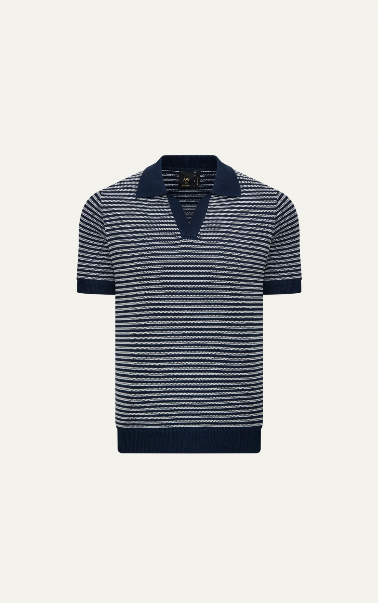N763 PREMIUM BUTTONLESS KNIT POLO SHIRT - DARK BLUE