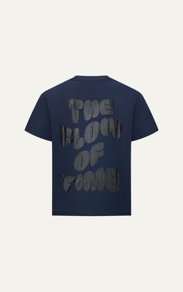  AG15 STUDIO LOOSE FIT PUFF PRINT LOGO T-SHIRT -  DARK BLUE