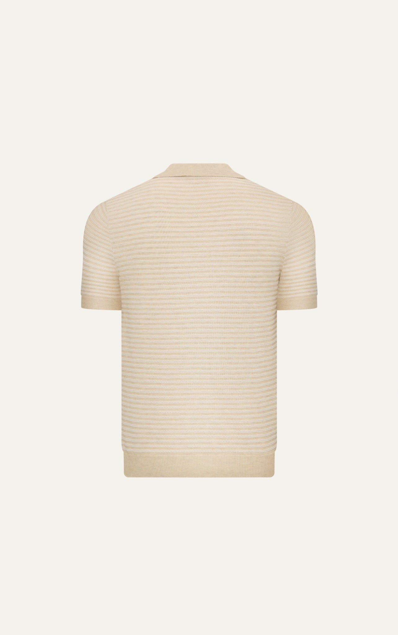 N763 PREMIUM BUTTONLESS KNIT POLO SHIRT - OFF WHITE