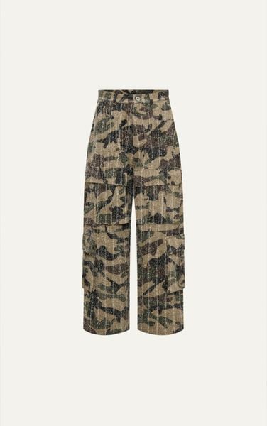 TT24 PREMIUM CAMO CARGO LOOSE FIT PANTS - BEIGE
