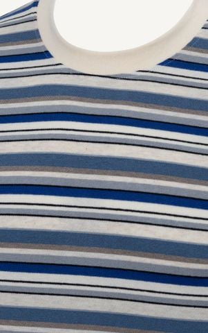 T683 HORIZONTAL STRIPED T-SHIRT - DARK BLUE