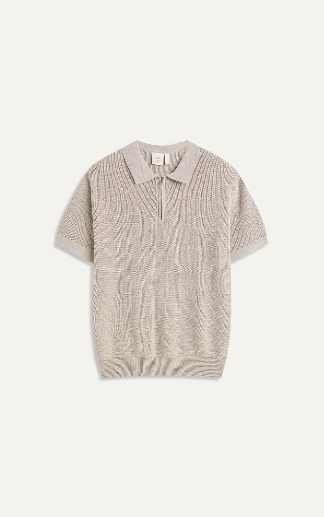 AG767 PREMIUM REGULAR FIT KNIT POLO - BEIGE