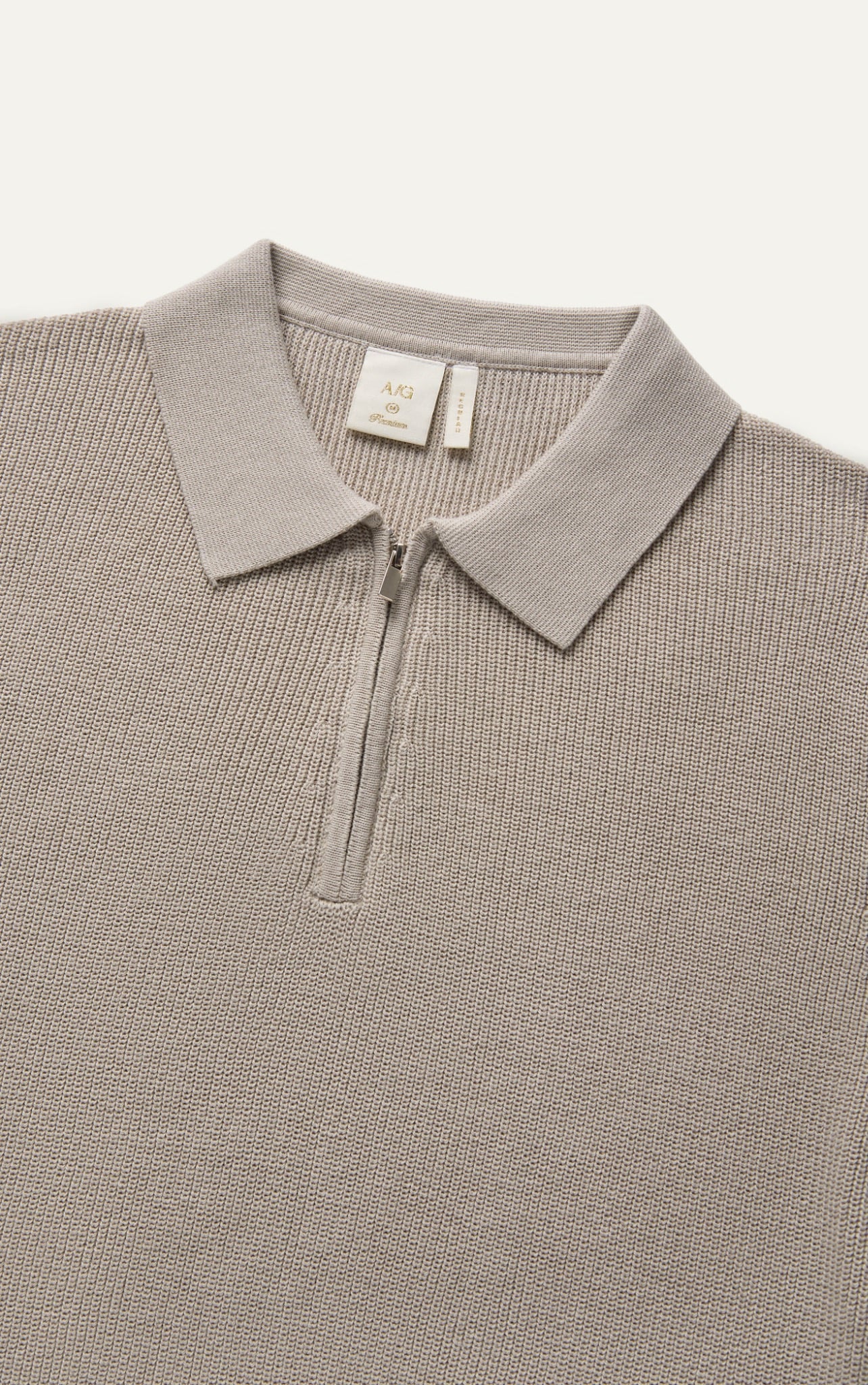 AG767 PREMIUM REGULAR FIT KNIT POLO - BEIGE