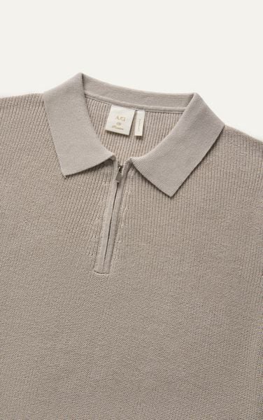  AG767 PREMIUM REGULAR FIT KNIT POLO - BEIGE 
