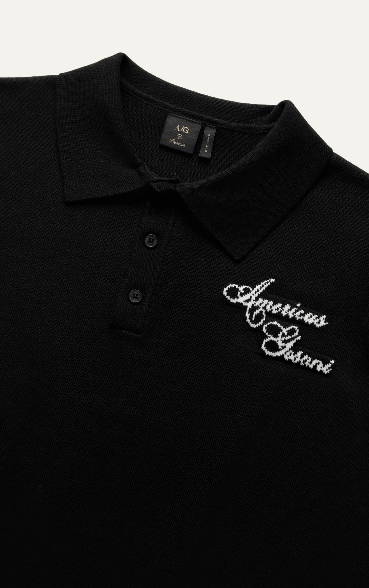 AG445 PREMIUM REGULAR FIT KNIT SHIRT - BLACK
