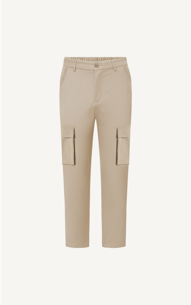  AGTT12 PREMIUM SLIMT FIT KHAKI TROUSERS WITH POCKET - BEIGE