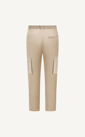 AGTT12 PREMIUM SLIMT FIT KHAKI TROUSERS WITH POCKET - BEIGE