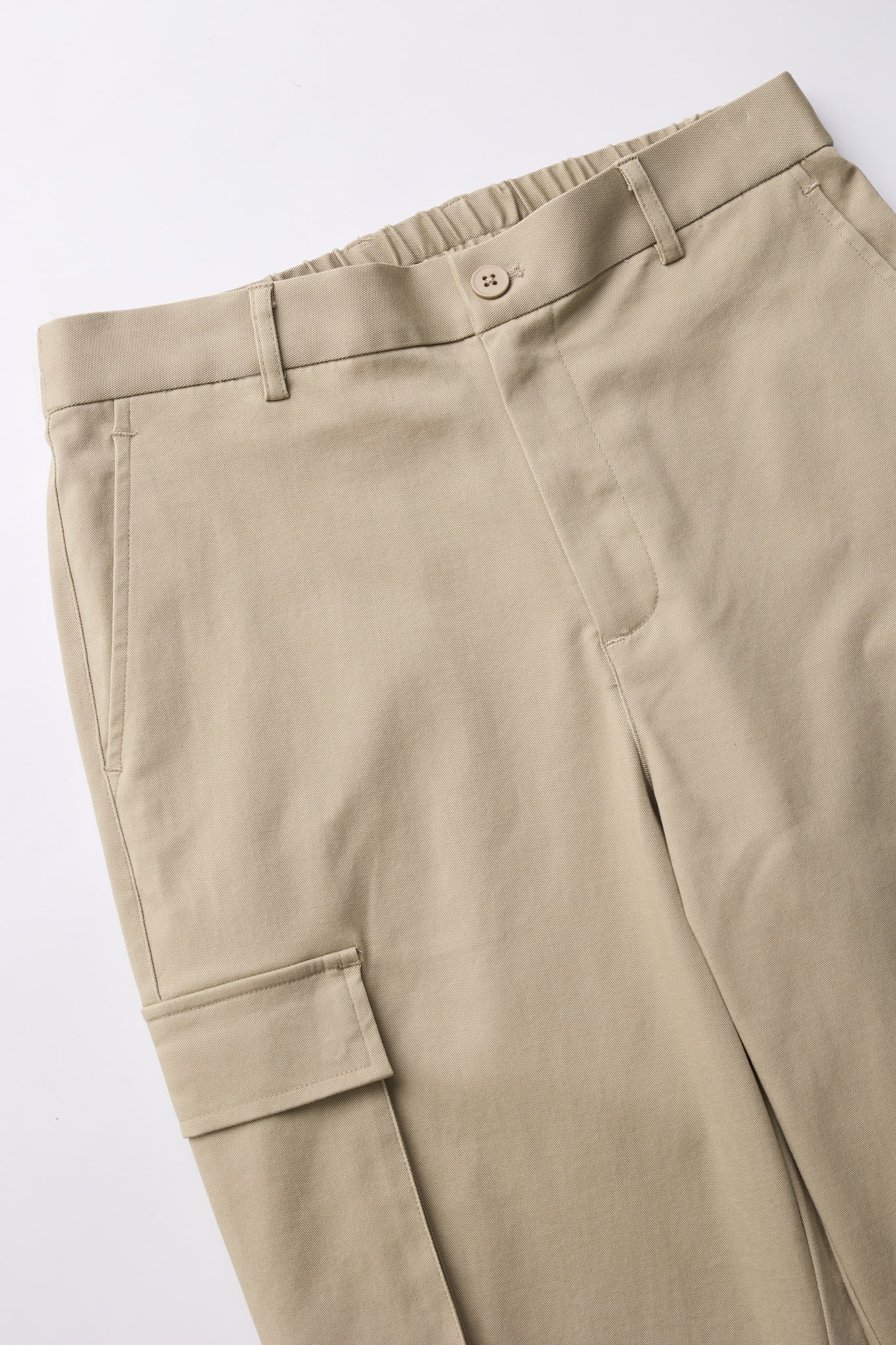 AGTT12 PREMIUM SLIMT FIT KHAKI TROUSERS WITH POCKET - BEIGE