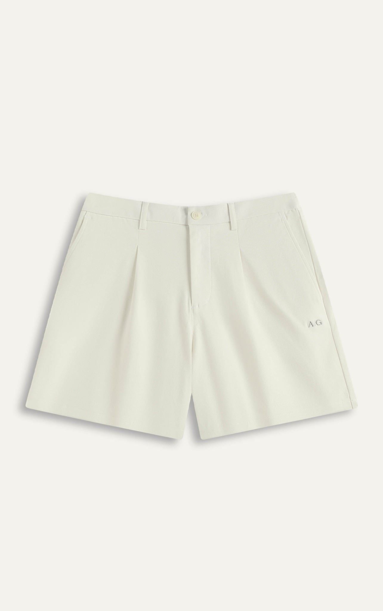  TT14 A/G SLIM FIT KHAKI SHORTS - WHITE 