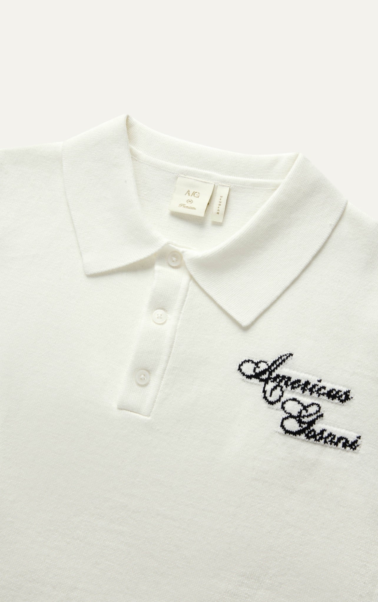 AG445 PREMIUM REGULAR FIT KNIT SHIRT - WHITE