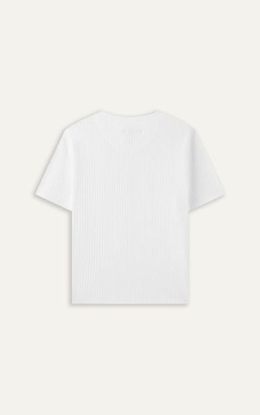  AGQ01 PREMIUM SLIM FIT HENLEY TSHIRT - WHITE