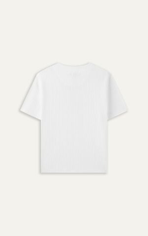 AGQ01 PREMIUM SLIM FIT HENLEY TSHIRT - WHITE