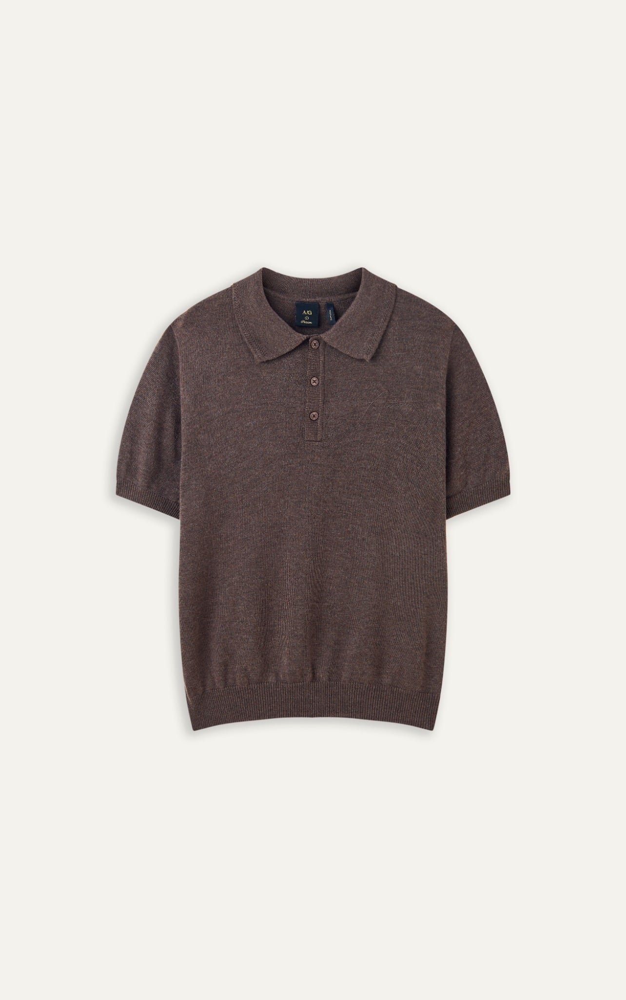 N456 CLASSIQUE KNIT POLO - BROWN