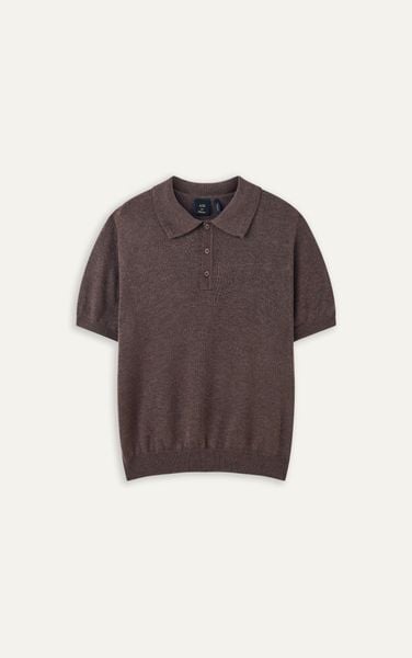  N456 CLASSIQUE KNIT POLO - BROWN