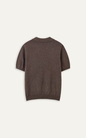 N456 CLASSIQUE KNIT POLO - BROWN