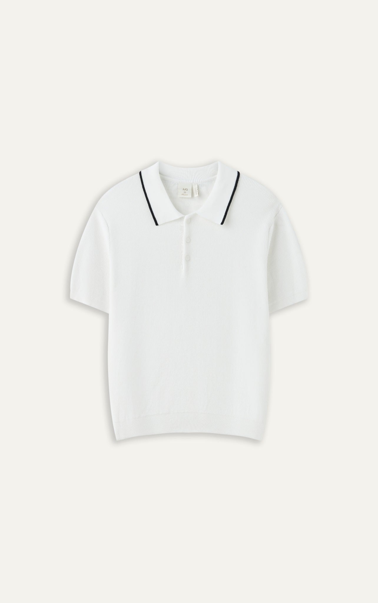AG455 PREMIUM REGULAR FIT KNIT POLO - WHITE