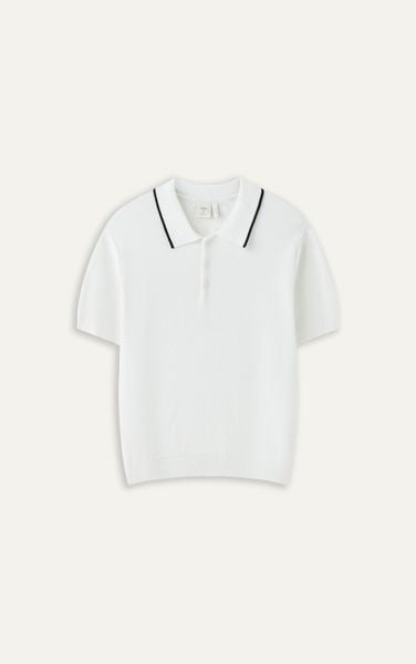  AG455 PREMIUM REGULAR FIT KNIT POLO - WHITE