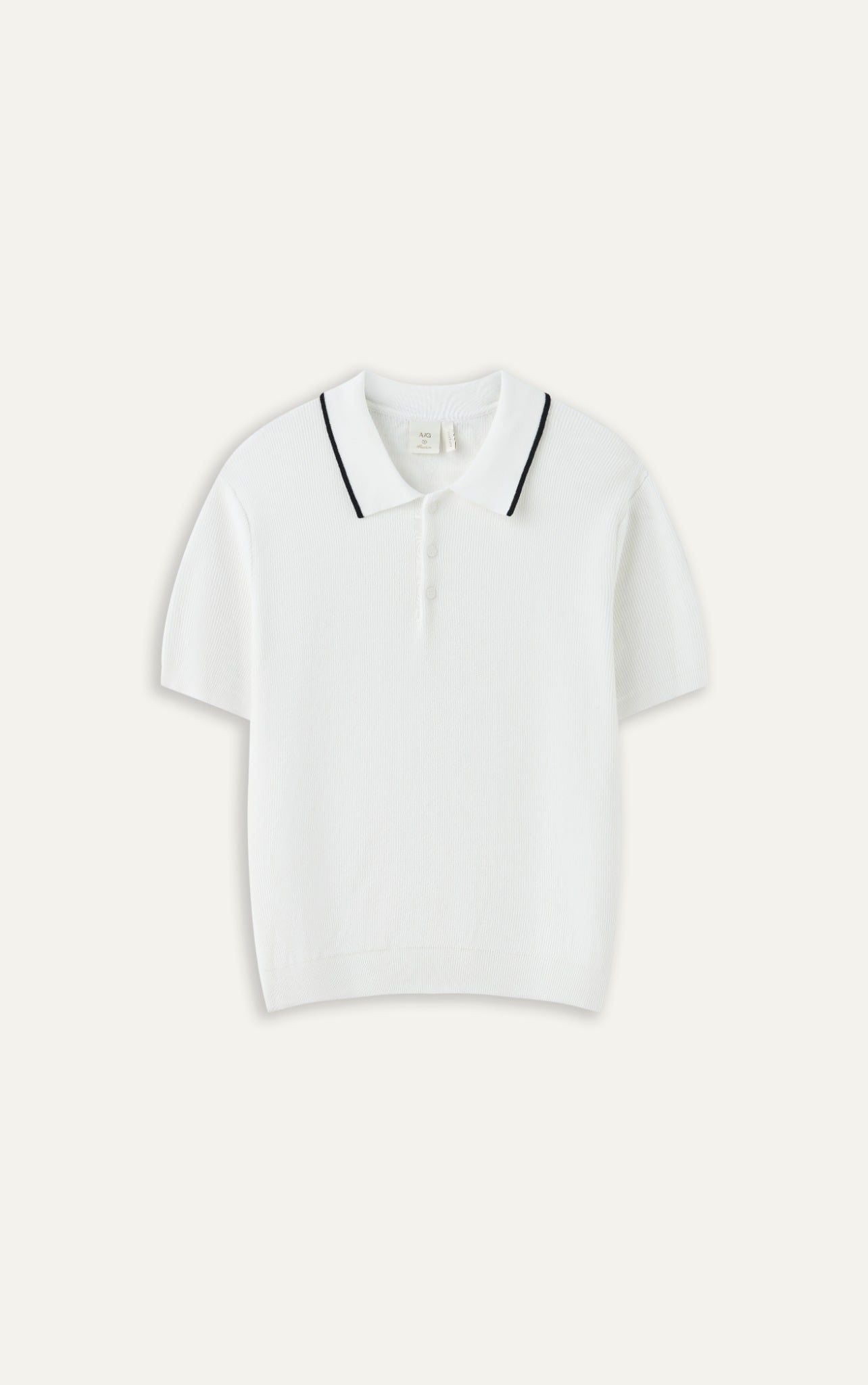  AG455 PREMIUM REGULAR FIT KNIT POLO - WHITE 
