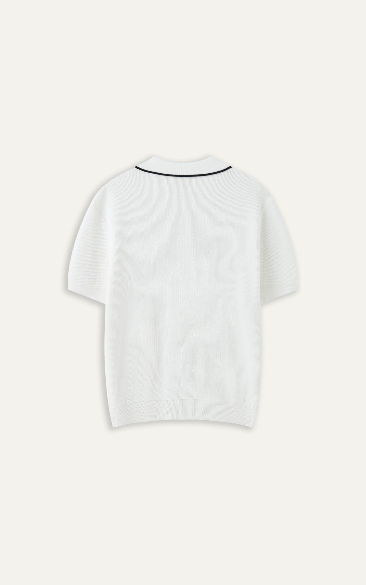 AG455 PREMIUM REGULAR FIT KNIT POLO - WHITE