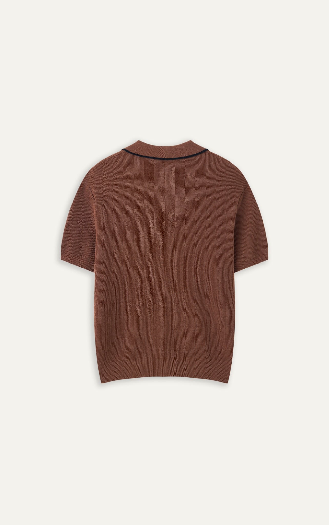 AG455 PREMIUM REGULAR FIT KNIT POLO - BROWN