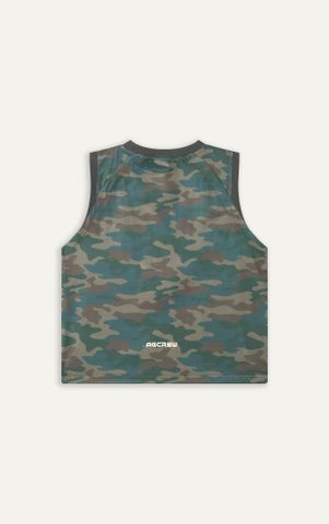 B2 FACTORY LOOSE FIT CAMO TANK TOP - GREEN