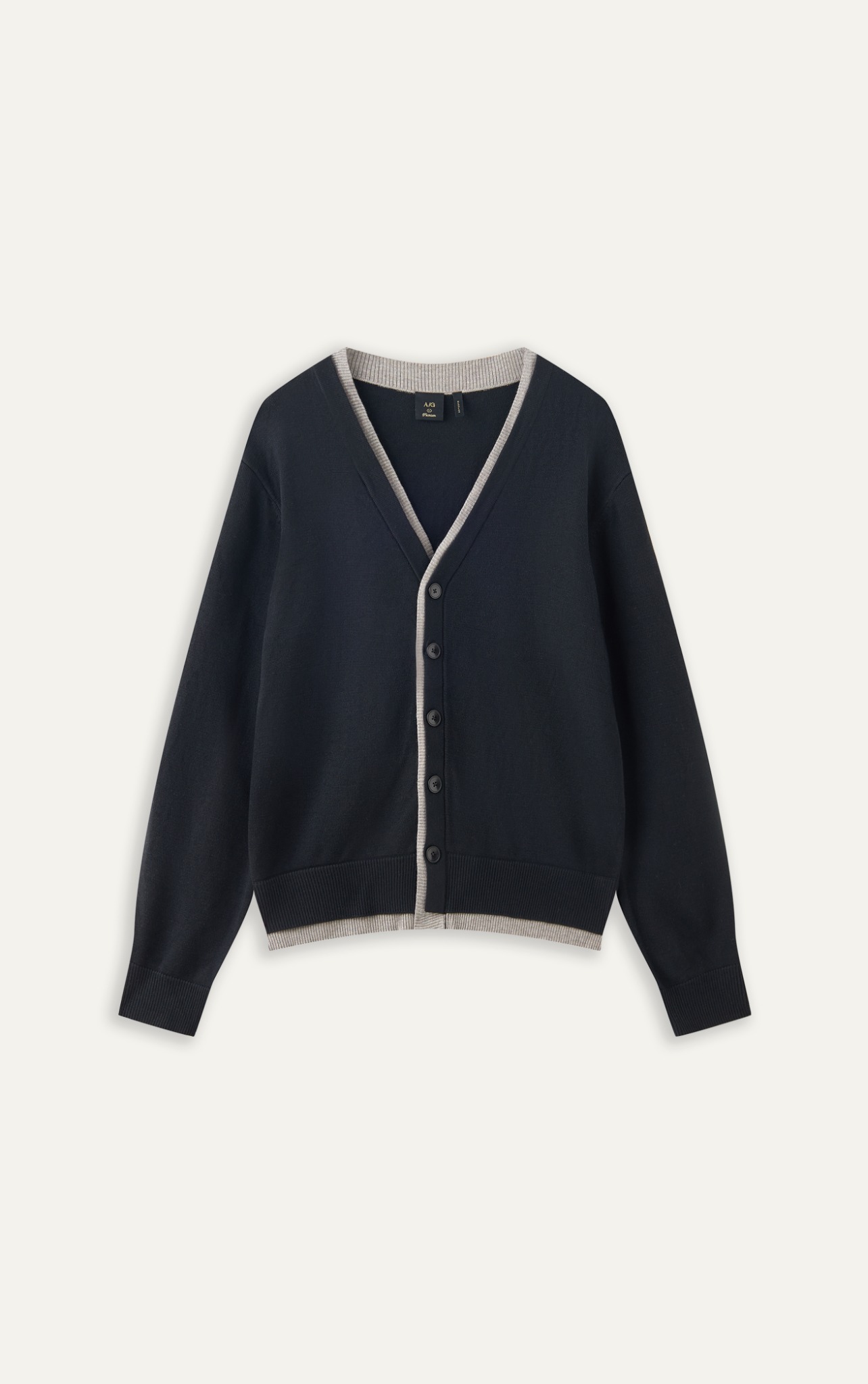 AG436 PREMIUM REGULAR FIT CARDIGAN - BLACK